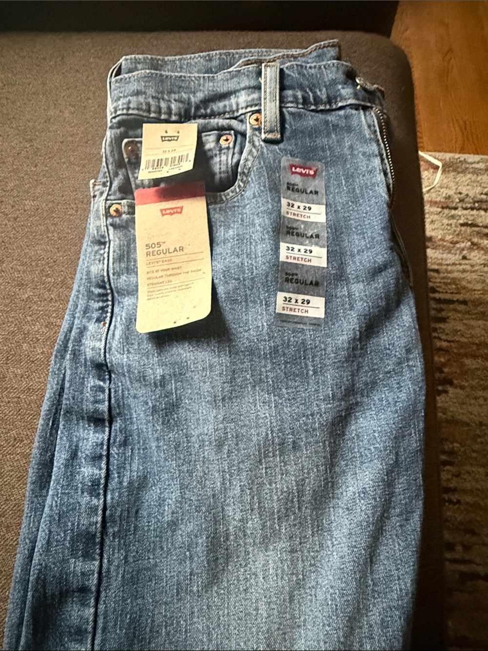 Levi's Blue 505 Regular Straight Jeans 32x29